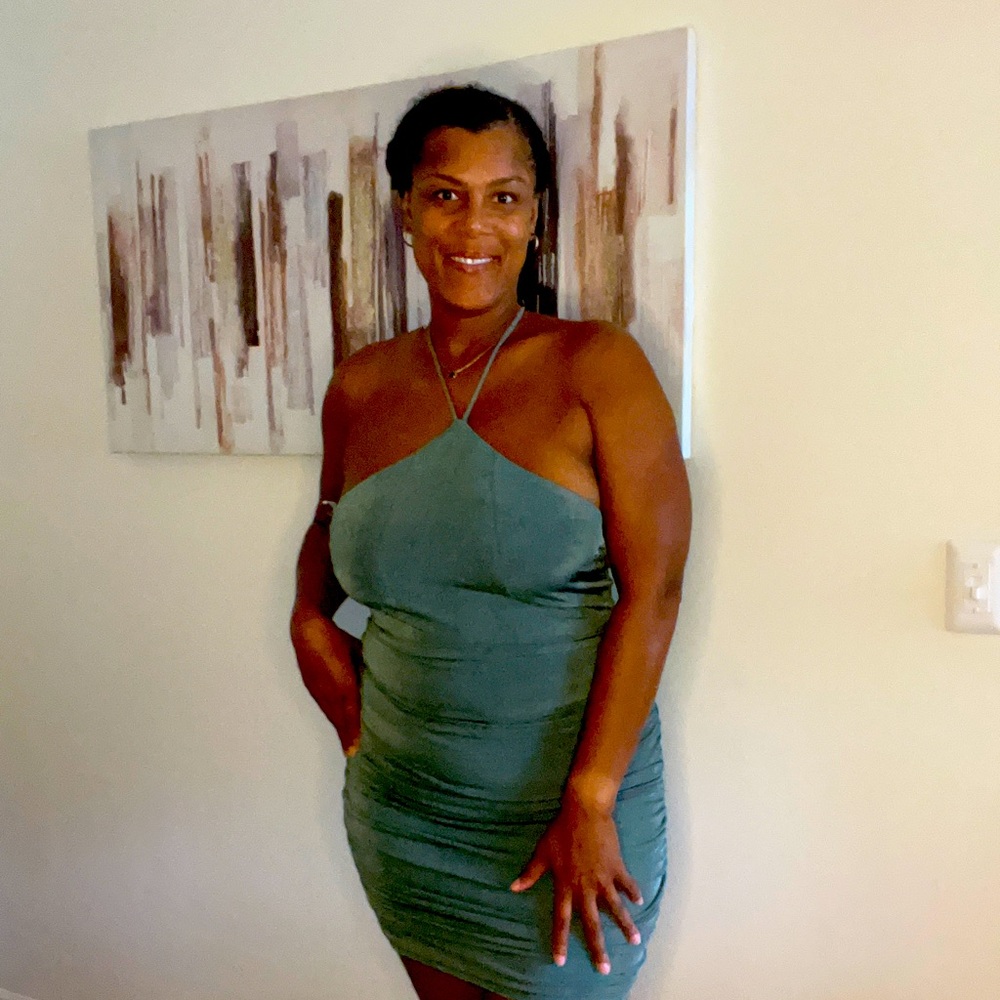 Green body dress
